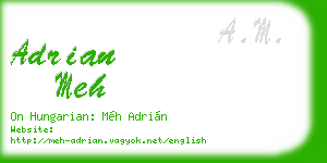 adrian meh business card